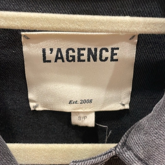 L’AGENCE Janelle Slim-Fit Denim Jacket S/P - Picture 5 of 6